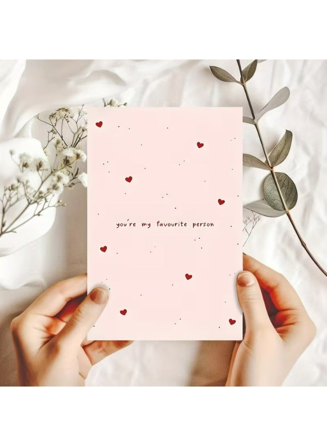Kandid Cute Valentine's Card 1pc "Favorite Person" Anniversary (Romantic) - Image 2